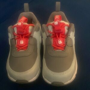 Nike Air Max 90 Toggle-Baby Toddler 8C -Flat Pewter/White/Light Silver/Siren Red